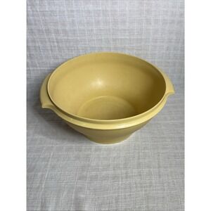 Vintage Tupperware Harvest Gold Large Serving Salad‎ Bowl 10 In-no Lid Well Used